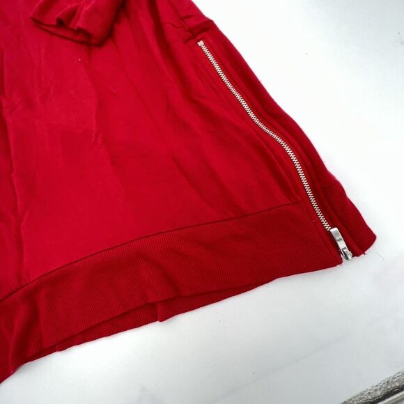 Chicos Zenergy Sweater Womens 12/14 US Red Long Sleeve Side Zippers - Picture 3 of 5